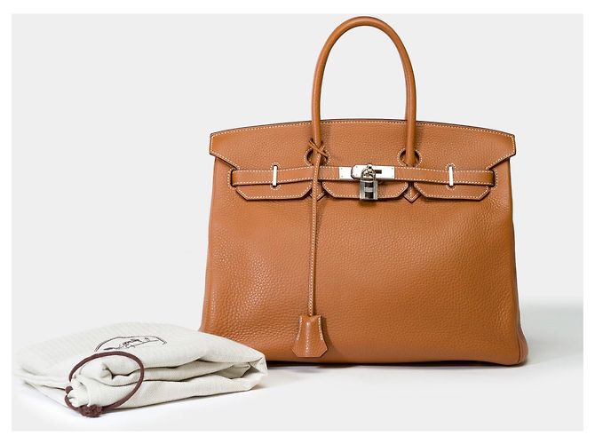 Hermès Sac HERMES Birkin 35 en Cuir Doré - 101996 - vue 2