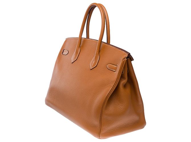 Hermès Sac HERMES Birkin 35 en Cuir Doré - 101996 - vue 6
