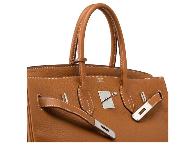 Hermès Sac HERMES Birkin 35 en Cuir Doré - 101996 - vue 7