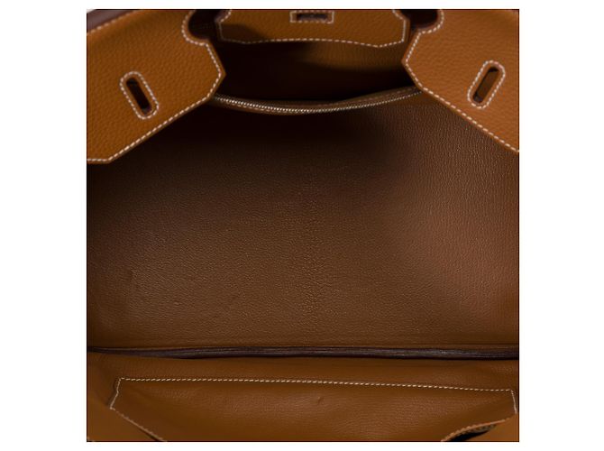 Hermès Sac HERMES Birkin 35 en Cuir Doré - 101996 - vue 9