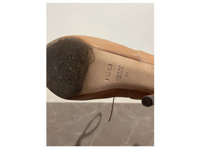 FENDI Stiefeletten T.EU 40 Leder Kamel - Ansicht 6