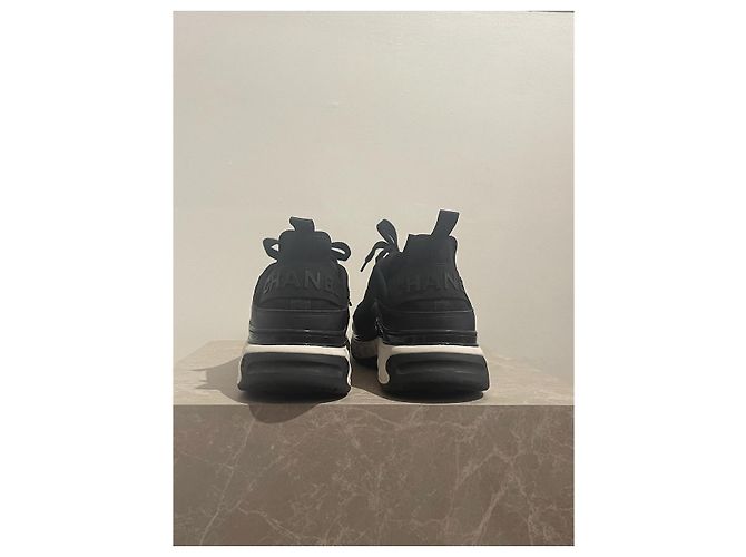 Sneakers CHANEL T.EU 44 Tessuto Nero - vista 5