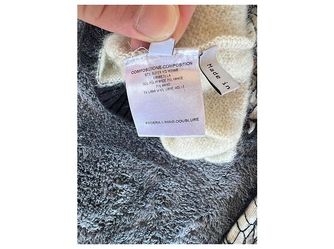 Strickpullover B/W aus Mohair von Balenciaga von Nicolas Ghesquière. Schwarz Weiß - Ansicht 11