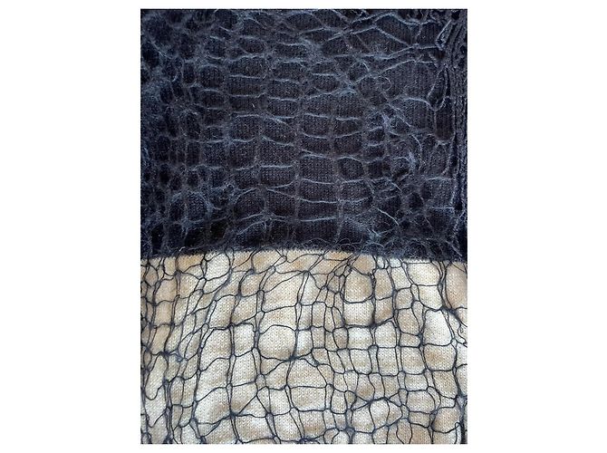 Strickpullover B/W aus Mohair von Balenciaga von Nicolas Ghesquière. Schwarz Weiß - Ansicht 5