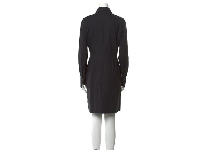 Diane Von Furstenberg Abito camicia vintage Emilio DvF con rouches Nero - vista 2