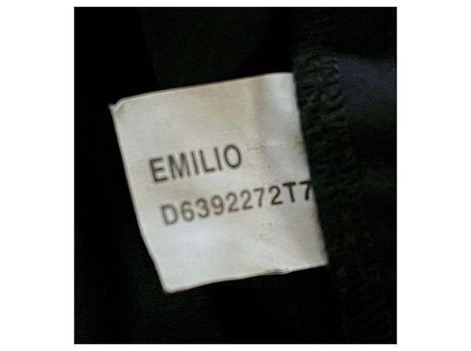 Diane Von Furstenberg Abito camicia vintage Emilio DvF con rouches Nero - vista 5