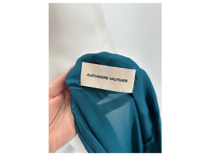 Top de seda T.FR 36 de Alexandre Vauthier Azul - vista 6