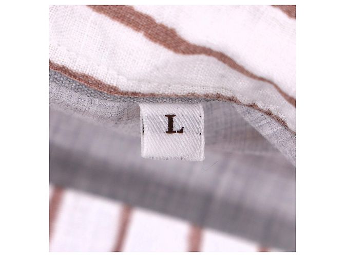 Camisa a rayas Leisure Fit de lino blanco de Brunello Cucinelli - vista 5