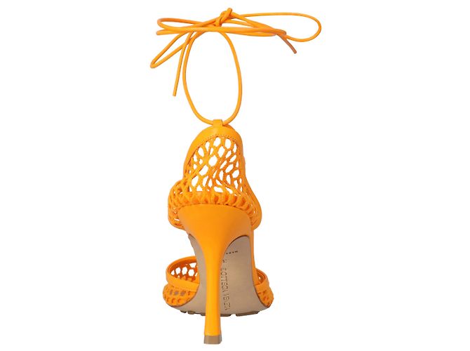 Sandalo con lacci elasticizzati Bottega Veneta arancione - vista 4