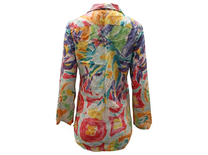 Tunika in cotone multicolore Ralph Lauren Watercolor - vista 3