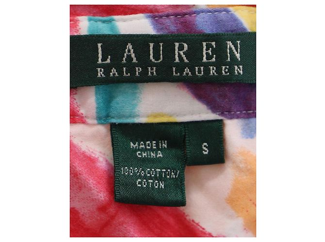 Tunika in cotone multicolore Ralph Lauren Watercolor - vista 4