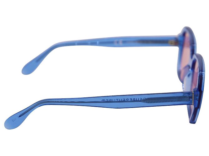 Autre Marque Retrosuperfuture Limone Wagwan Bubbagum Rectangular Sunglasses in Blue Acetate - view 3