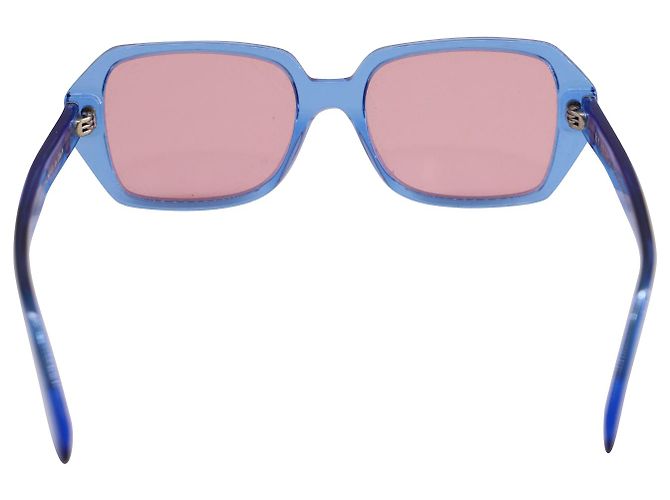 Autre Marque Retrosuperfuture Limone Wagwan Bubbagum Rectangular Sunglasses in Blue Acetate - view 4