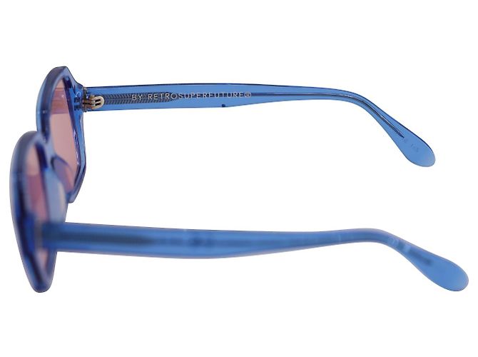 Autre Marque Retrosuperfuture Limone Wagwan Bubbagum Rectangular Sunglasses in Blue Acetate - view 5