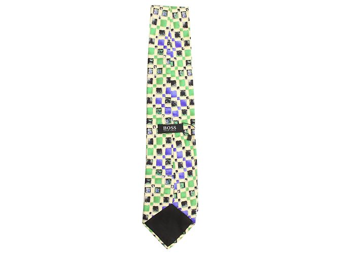 Cravatta stampata Hugo Boss in seta multicolore Stampa python - vista 3