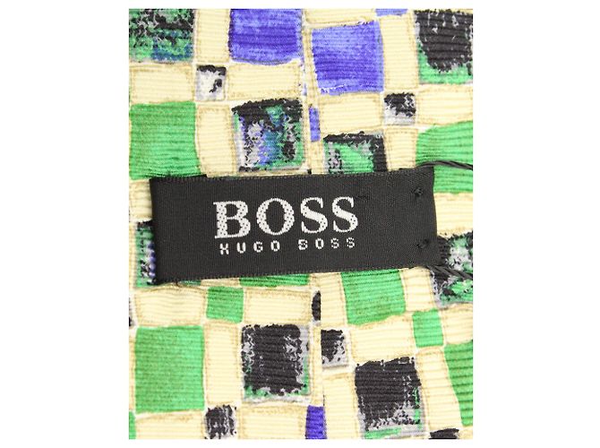 Cravatta stampata Hugo Boss in seta multicolore Stampa python - vista 4