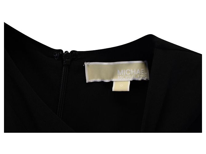 Michael Kors Mini Kleid aus schwarzem Polyester - Ansicht 3