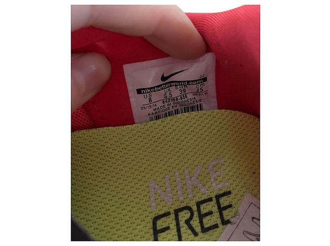 Nike Free 5.0 Laufschuhe aus rotem Mesh - Ansicht 8