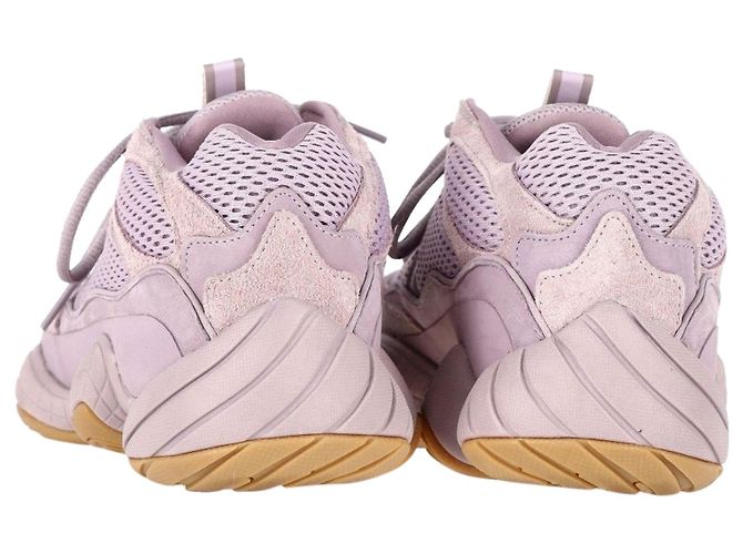 Sneakers Adidas x Yeezy 500 Soft Vision in suede viola pastello - vista 3