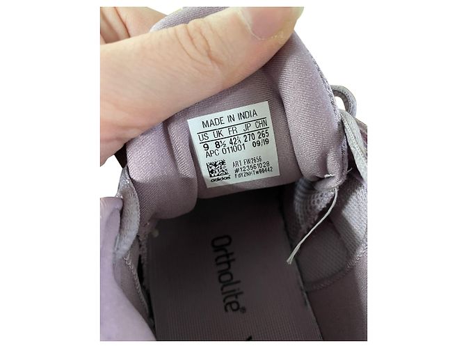 Sneakers Adidas x Yeezy 500 Soft Vision in suede viola pastello - vista 7