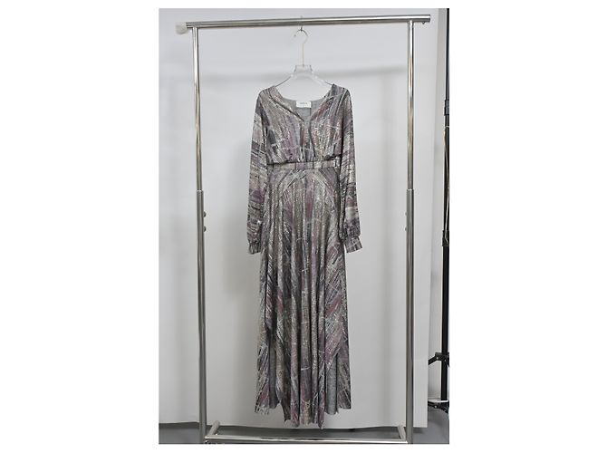 Ba&sh Santana Metallic Maxi Kleid aus mehrfarbigem Polyester - Ansicht 5