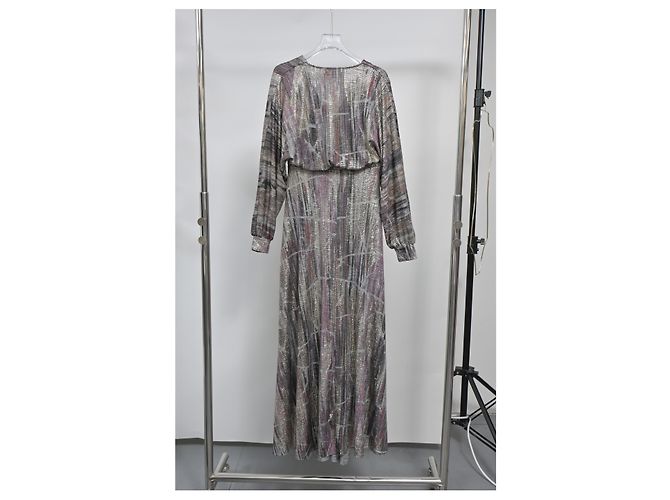 Ba&sh Santana Metallic Maxi Kleid aus mehrfarbigem Polyester - Ansicht 6