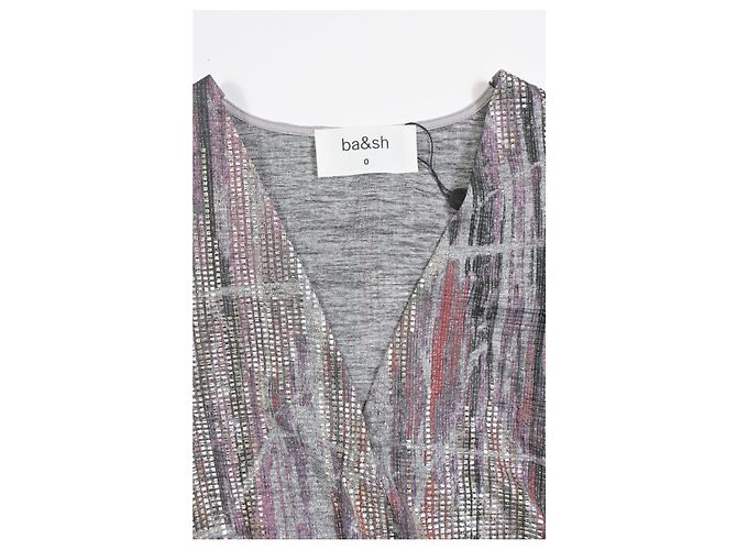 Ba&sh Santana Metallic Maxi Kleid aus mehrfarbigem Polyester - Ansicht 8