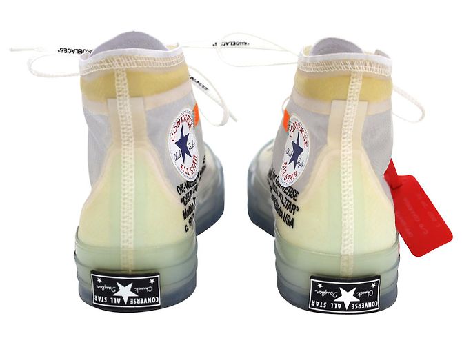 Off White Baskets montantes Off-White x Converse Chuck 70 "Vulcanized" en textile synthétique blanc/transparent - vue 5