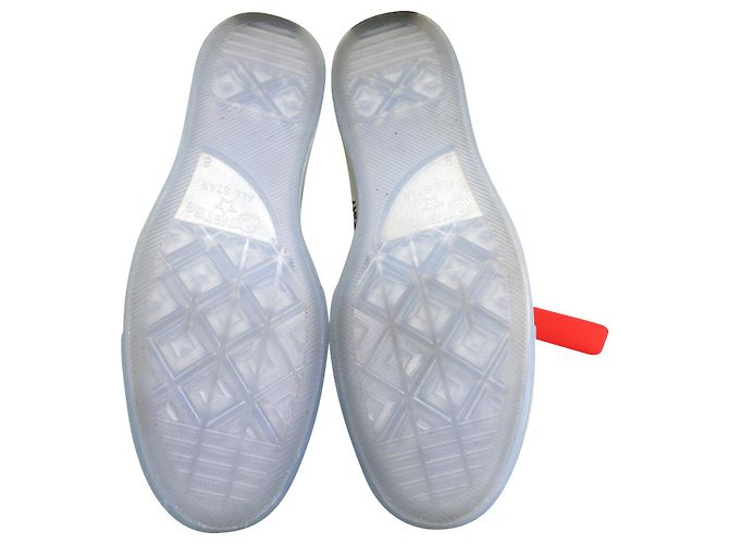 Off White Baskets montantes Off-White x Converse Chuck 70 "Vulcanized" en textile synthétique blanc/transparent - vue 8