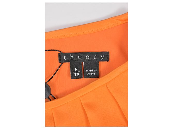 Top Halter Theory en seda naranja - vista 10