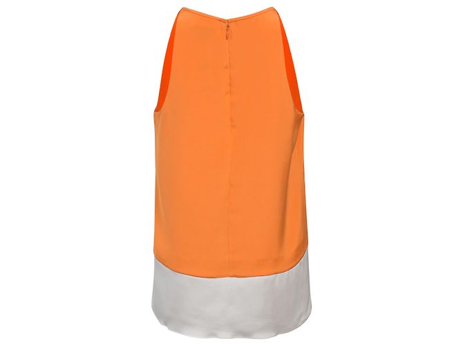 Top Halter Theory en seda naranja - vista 3