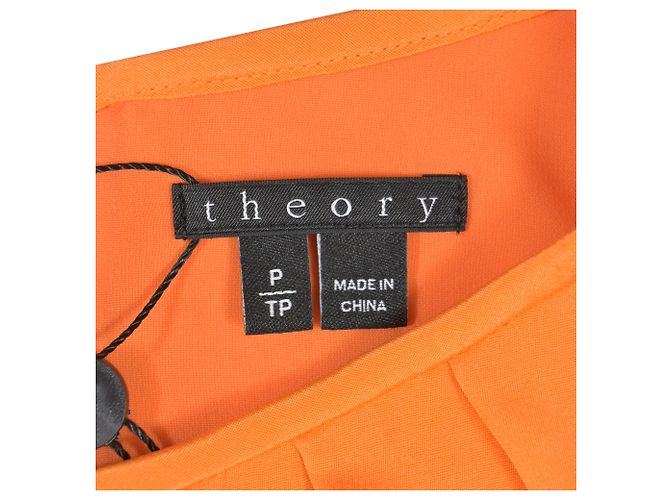 Top Halter Theory en seda naranja - vista 5