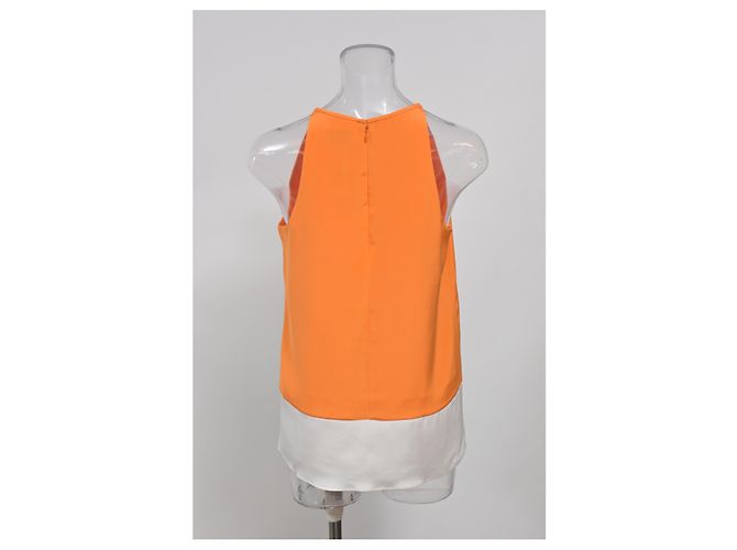 Top Halter Theory en seda naranja - vista 8