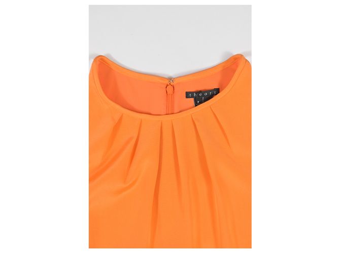 Top Halter Theory en seda naranja - vista 9
