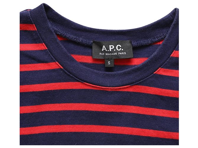 Apc Camiseta Rayada A.P.C. en Algodón Rojo - vista 3