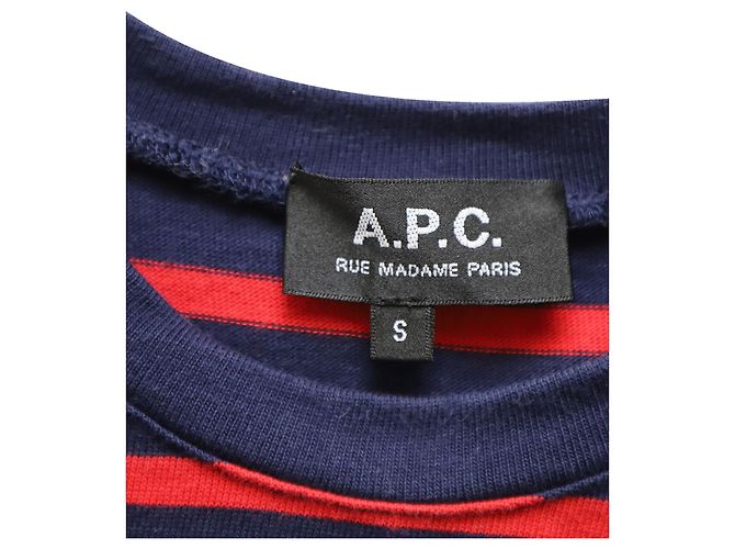 Apc Camiseta Rayada A.P.C. en Algodón Rojo - vista 4