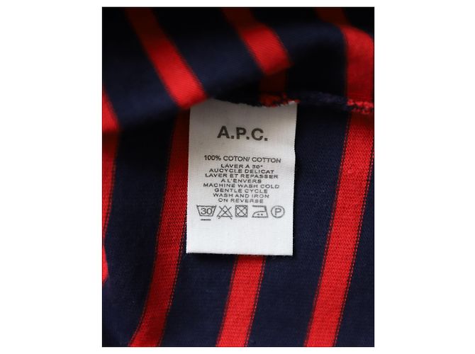 Apc Camiseta Rayada A.P.C. en Algodón Rojo - vista 5