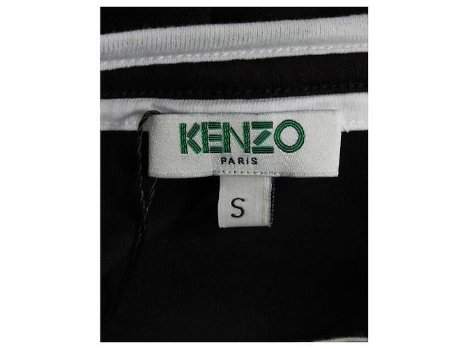 Vestido camiseta con logo de Kenzo impreso en algodón negro - vista 4