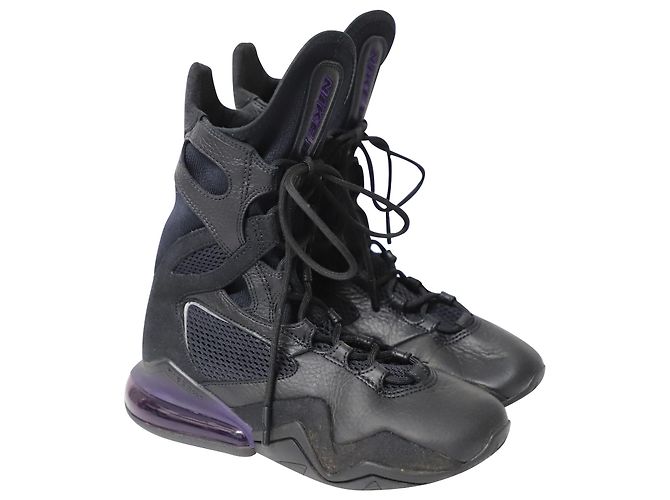 Nike Women's Air Max Box 'Nero Grande Viola' AT9729 005 - vista 3