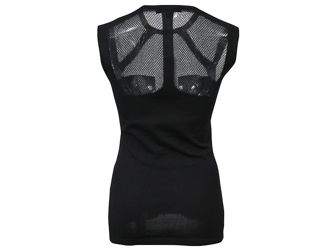 Top sem mangas Burberry Prorsum em seda preta - vista 3