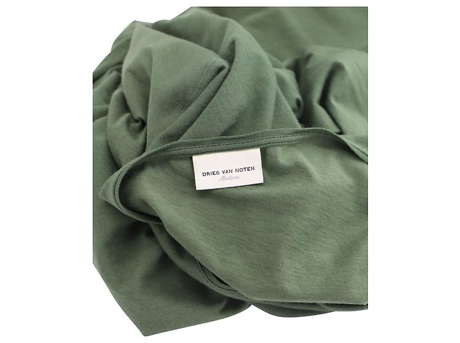 Top de manga larga Dries Van Noten en algodón verde - vista 4