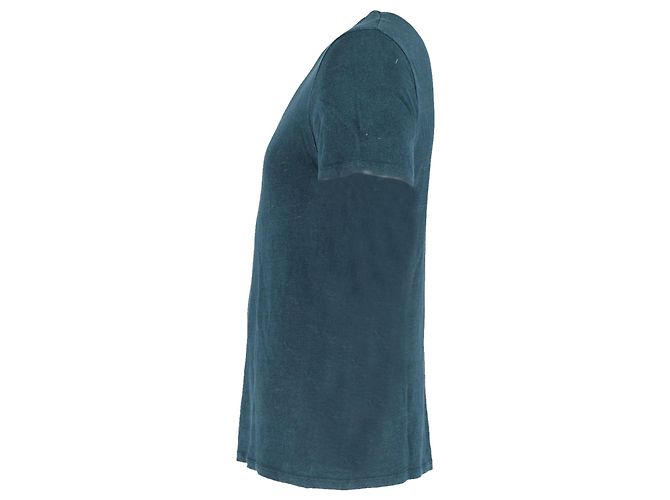 T-shirt girocollo Sandro Paris in lino verde - vista 2