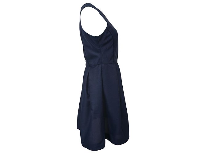 Vestido mini plisado sin mangas Maje en poliéster azul marino - vista 2
