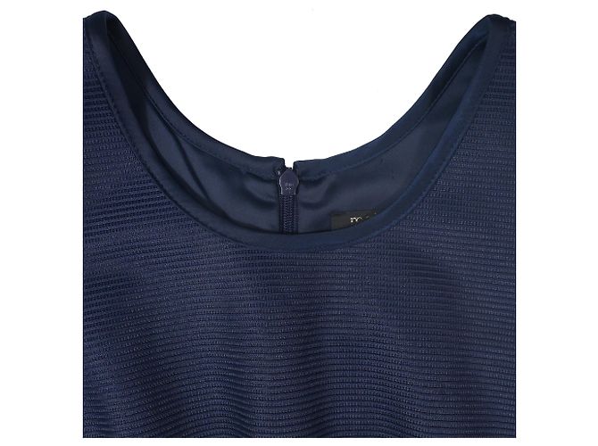 Vestido mini plisado sin mangas Maje en poliéster azul marino - vista 4