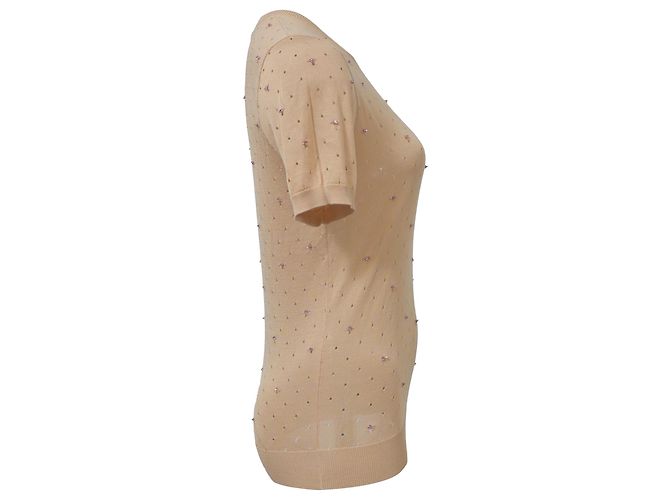 Top de algodón nude adornado con cuentas Dsquared2 Castaño Carne - vista 2