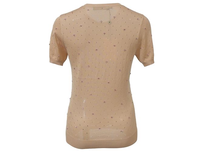 Top de algodón nude adornado con cuentas Dsquared2 Castaño Carne - vista 3