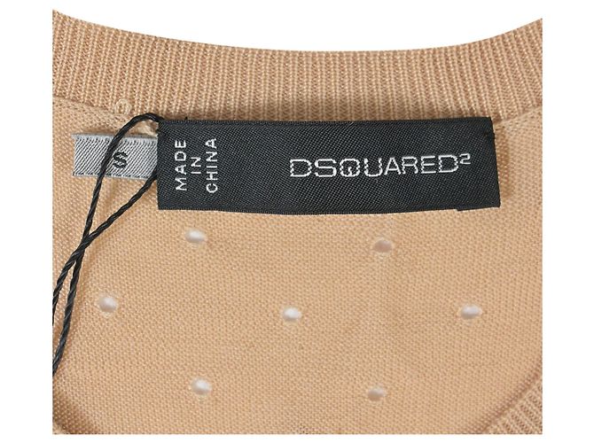 Top de algodón nude adornado con cuentas Dsquared2 Castaño Carne - vista 5