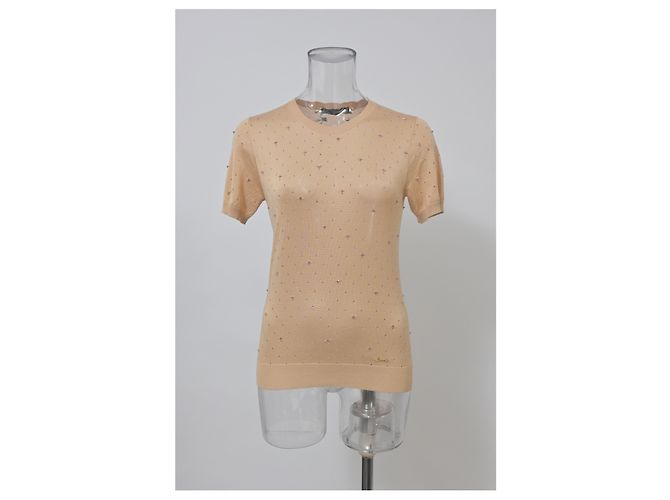 Top de algodón nude adornado con cuentas Dsquared2 Castaño Carne - vista 6
