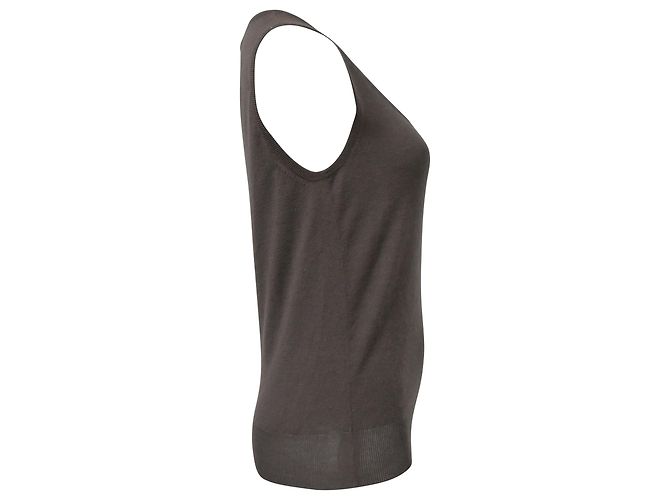Céline Celine Vintage Weste aus braunem Kaschmir Rot - Ansicht 2