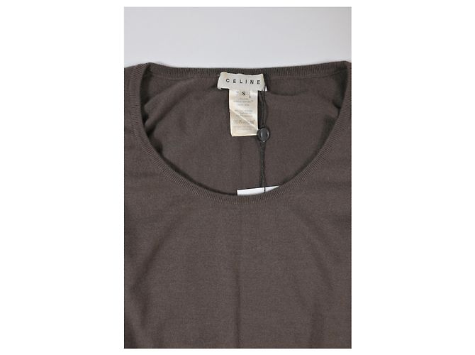 Céline Celine Vintage Weste aus braunem Kaschmir Rot - Ansicht 9